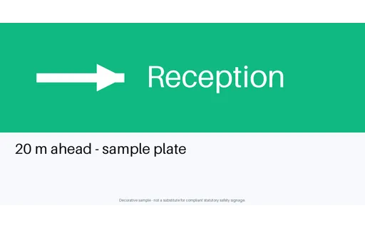 Reception Direction Plate template preview