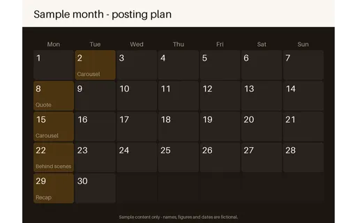 Carousel Plan Calendar template preview