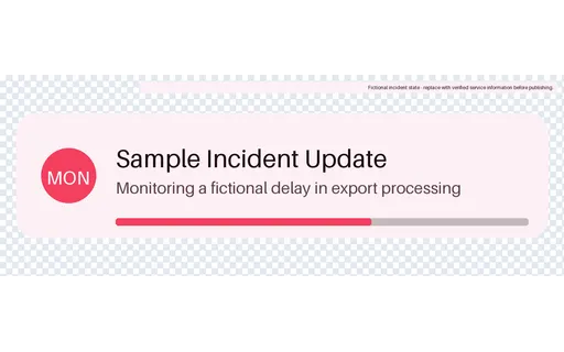 Incident Status Update template preview