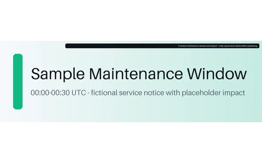 Scheduled Maintenance Notice template preview