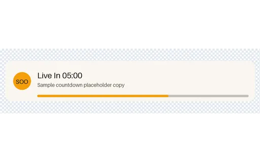 Countdown To Live Card template preview