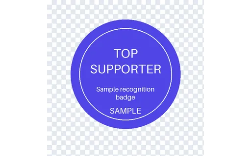 Top Supporter Badge template preview
