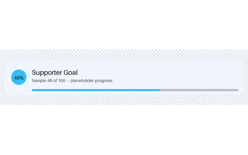 Supporter Goal Progress Bar template preview