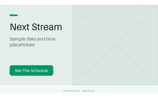 Next Stream Promo Plate template preview