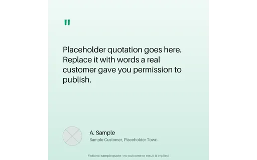 Customer Feedback Quote template preview
