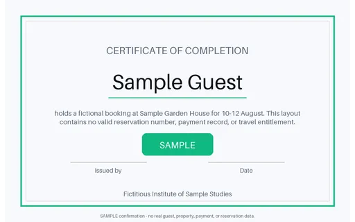 Booking Confirmation Summary template preview