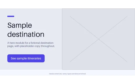 Destination Hero Panel template preview