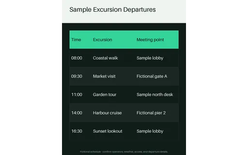 Excursion Departure Schedule template preview