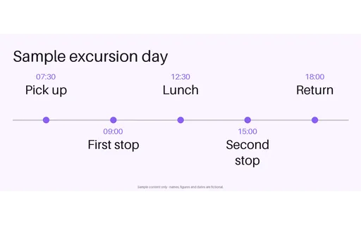 Excursion Timeline Rail template preview