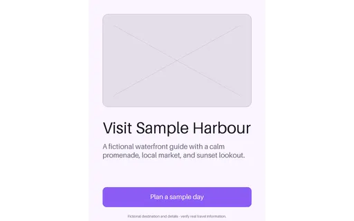 Harbour Destination Guide template preview