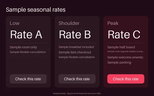 Season Rate Tiers template preview