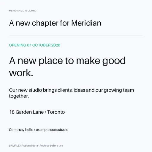 Company Announcement Graphic template preview
