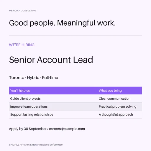 Hiring Now Graphic template preview