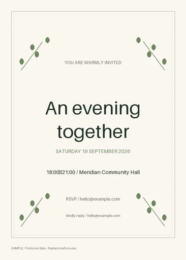 General Event Invitation template preview