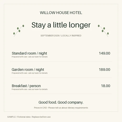 Hotel Offer Graphic template preview