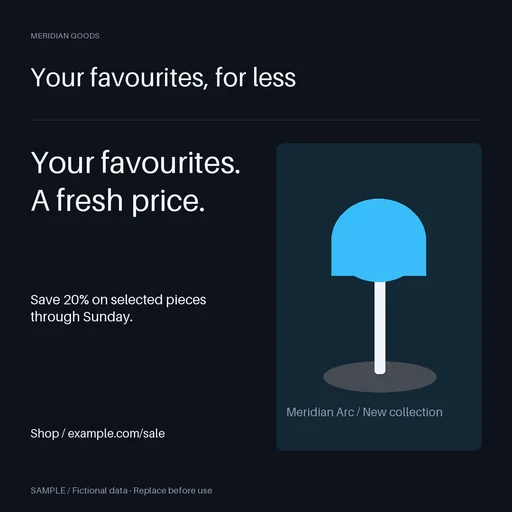 Sale Promotion Post template preview